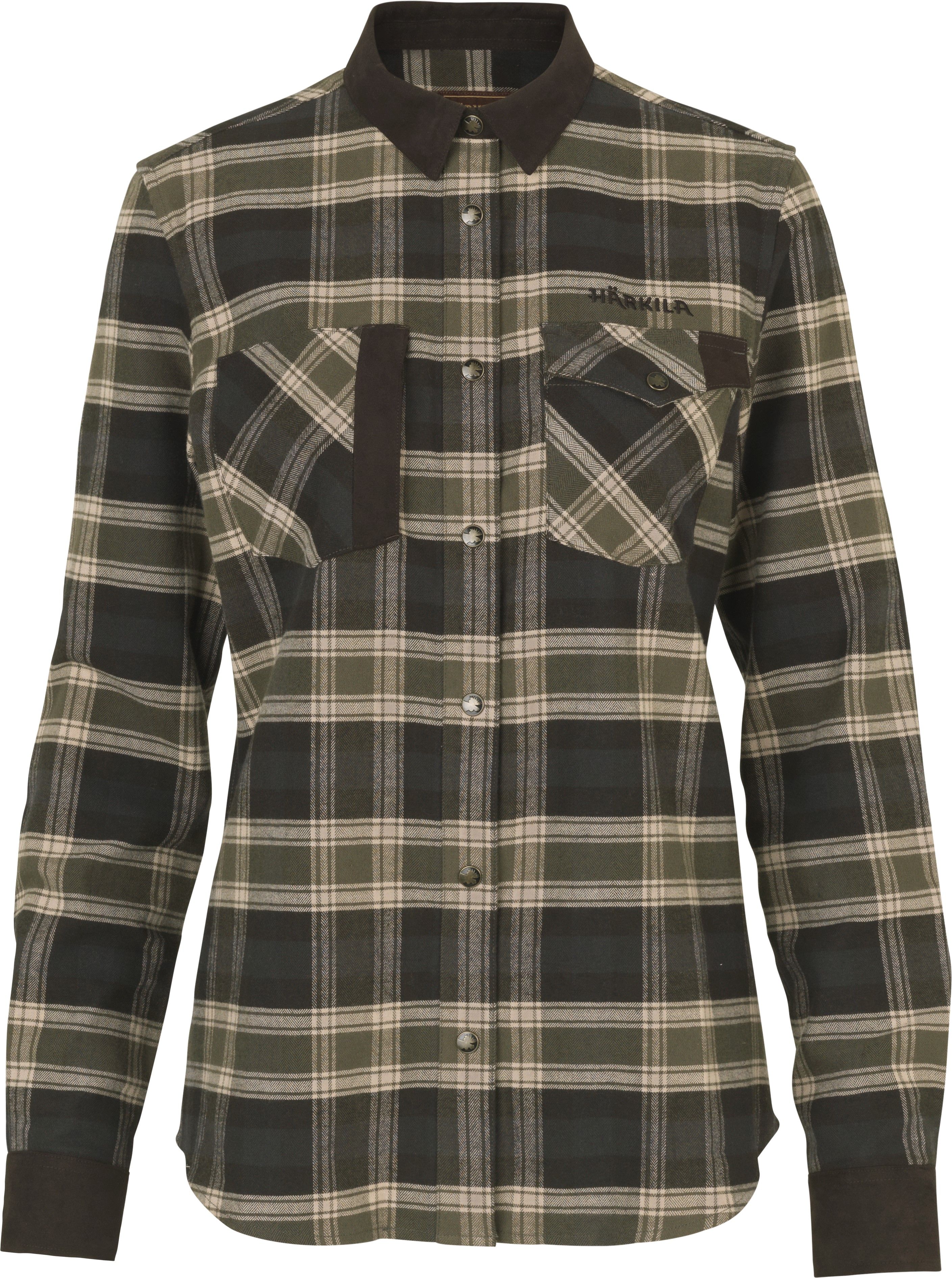 Härkila Aivak L/S Shirt naisten flanellipaita, Olive