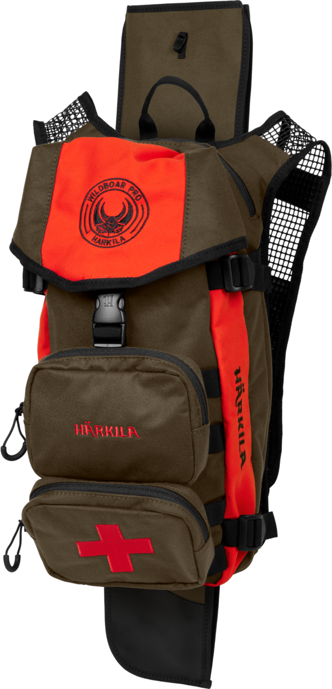 Härkila Wildboar Pro metsästysreppu, 12 L, tummanvihreä/oranssi