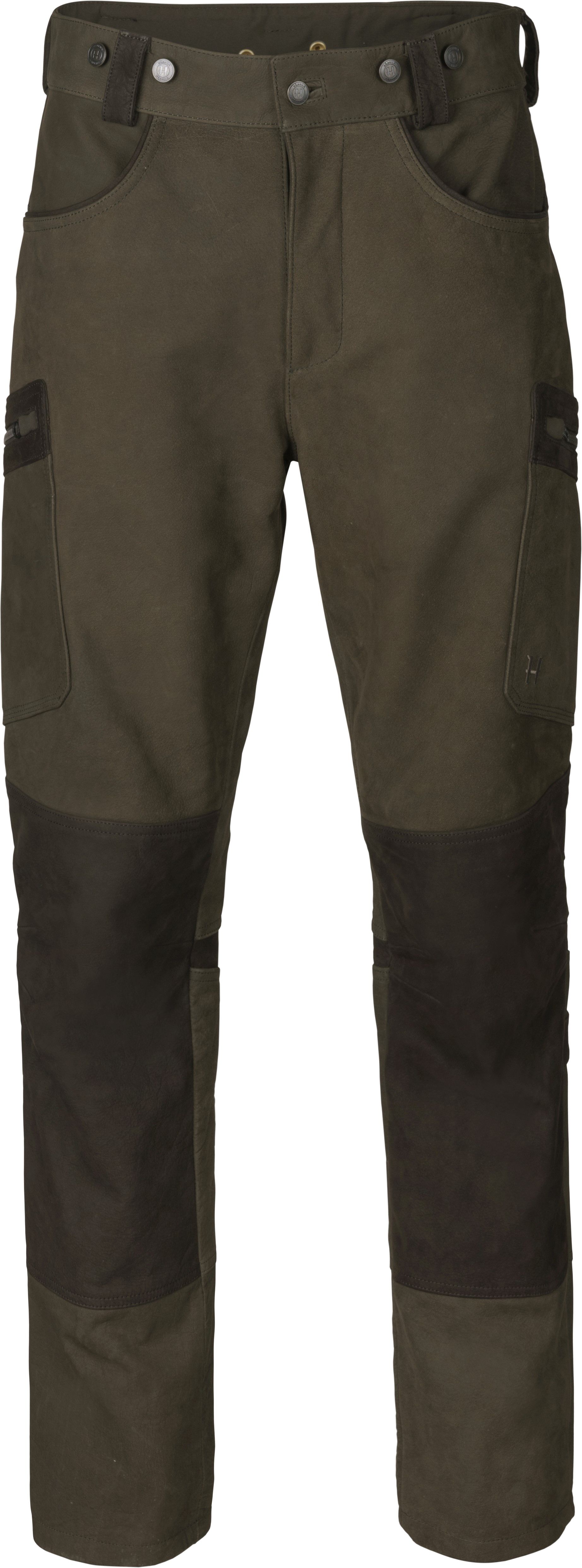 Härkila Pro Hunter Leather Trousers nahkaiset metsästyshousut, Willow Green