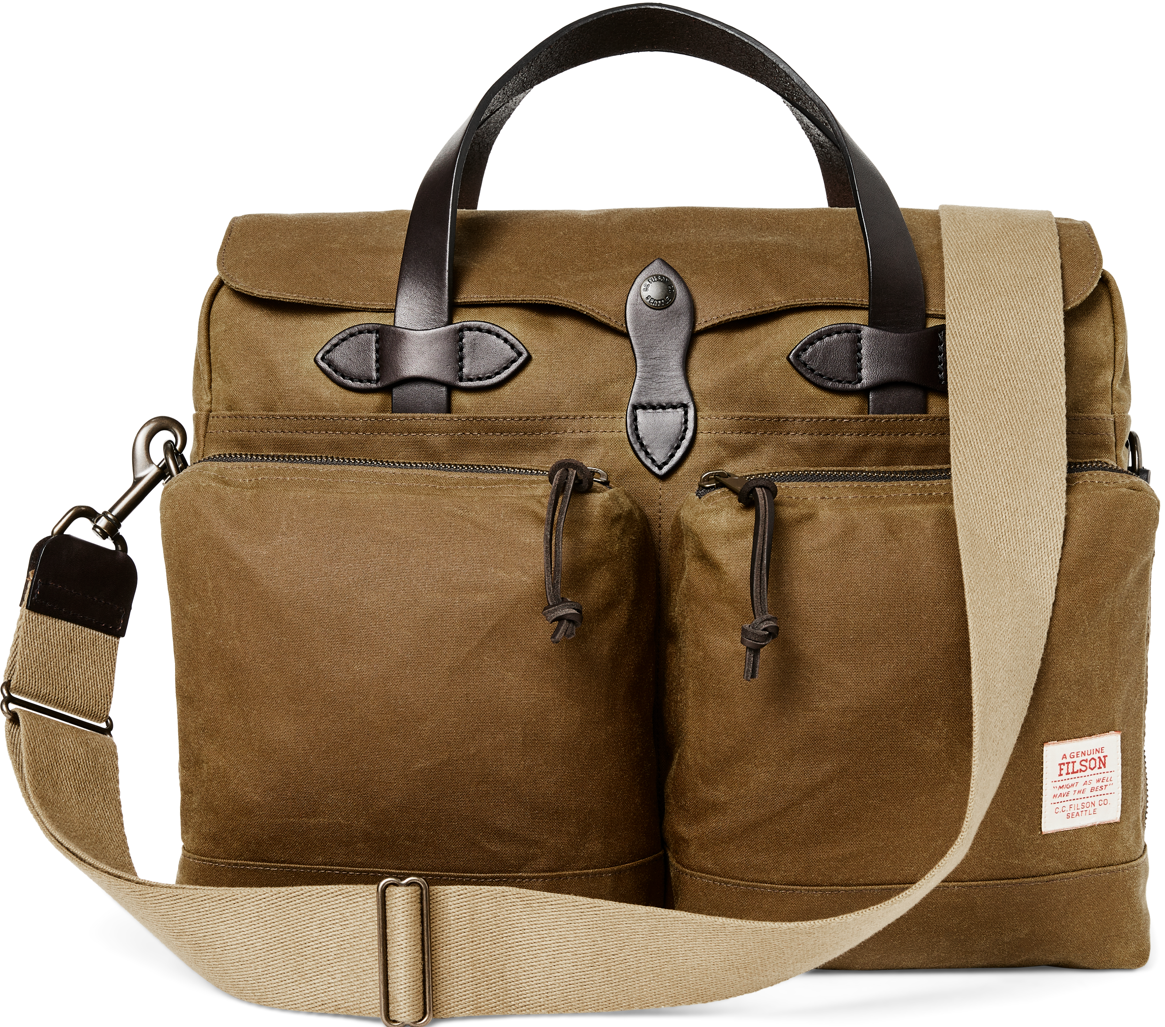 Filson 24 Hour Tin Briefcase laukku, Dark Tan
