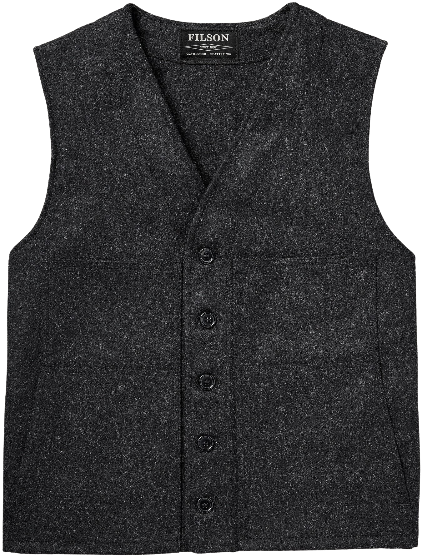 Filson Mackinaw Wool Vest metsästysliivi, tummanharmaa