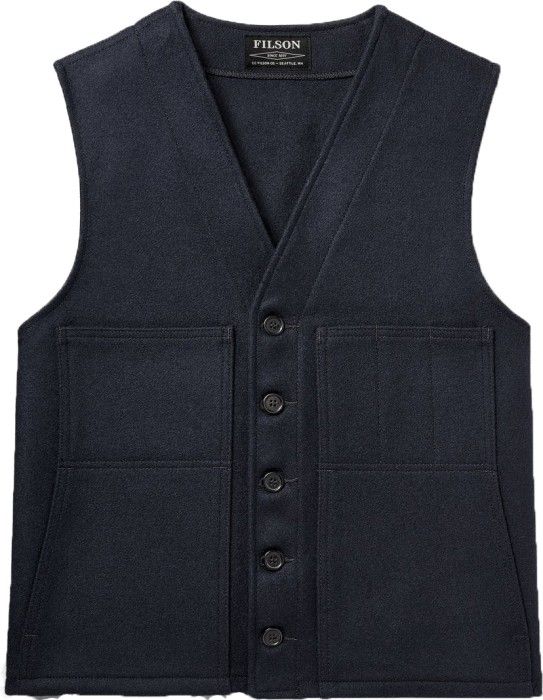 Filson M's Mackinaw Wool Vest Dark Navy
