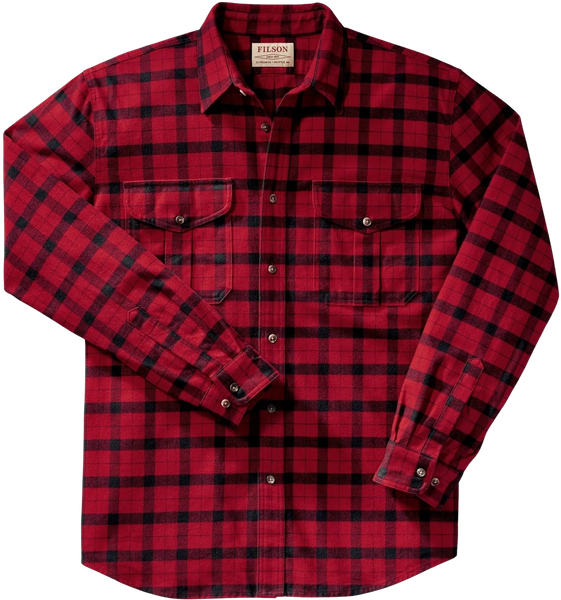 Filson M's Alaskan Guide Shirt Plaid Red Black