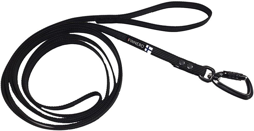 FinNero FinNero RESCUE luistamaton talutushihna, 1,5 cm, musta