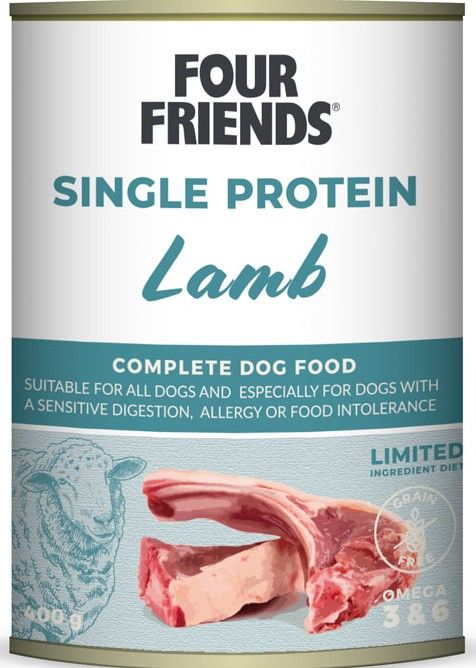 Four Friends Lamb koiran märkäruoka lammas, 400 g