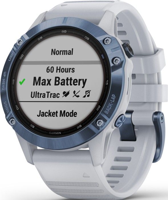 Garmin Fenix 6 Pro Solar Titanium Cobalt Blue/Whitestone