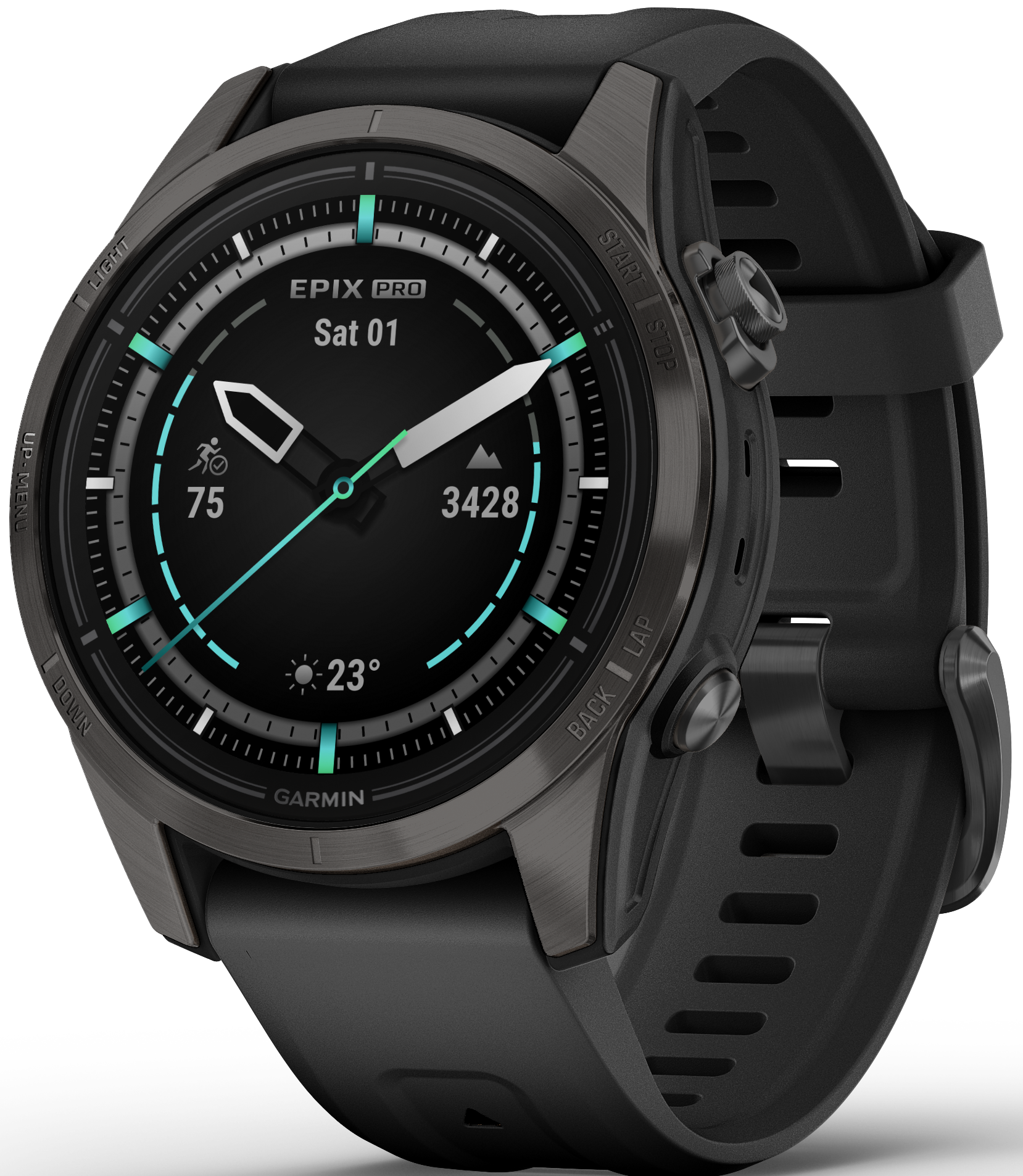 Garmin EPIX PRO (G2) 42mm Sapphire Carbon Grey DLC Titanium with Black Band