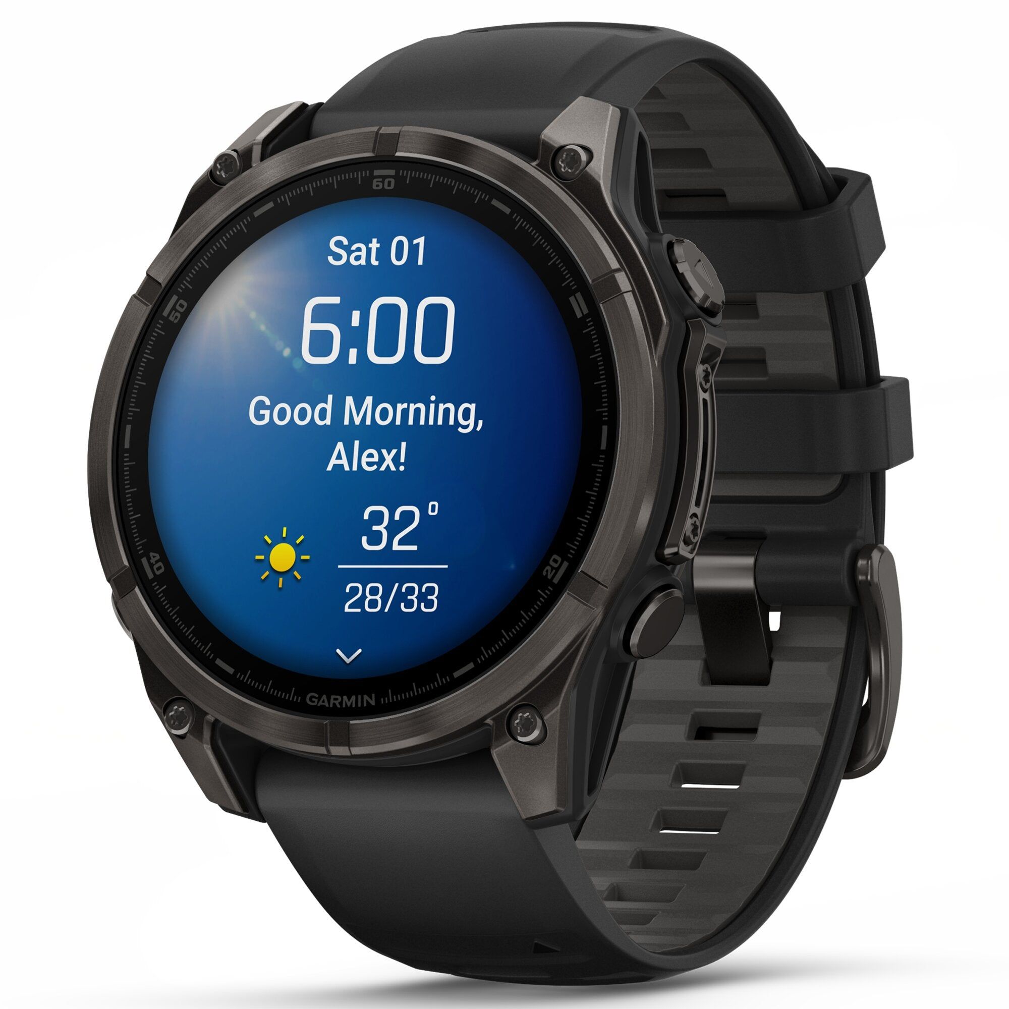 Garmin fenix 8 AMOLED 47mm Sapphire Carbon Gray DLC Titanium / Black