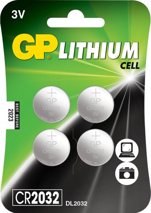 GP Batteries GP Knappcell Lithium CR2032, 4-pack