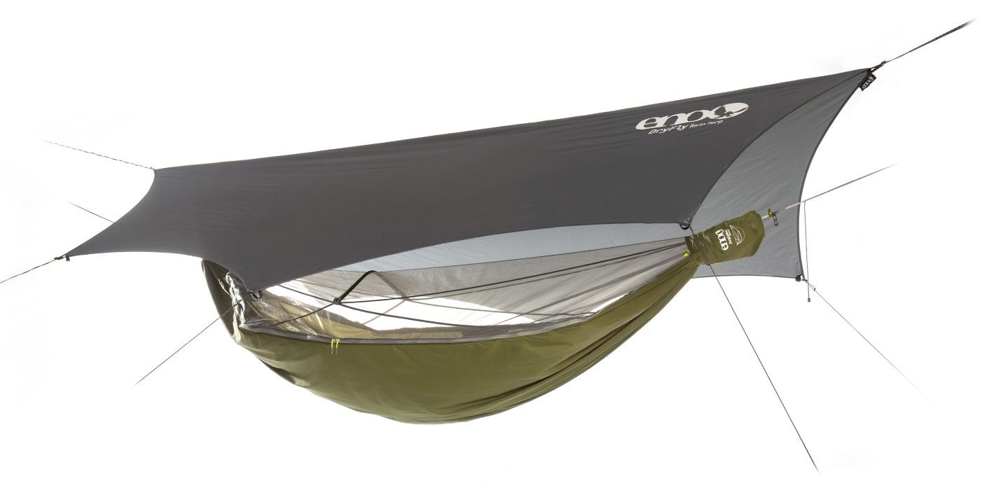 Eno Hammock Eno JungleLink Shelter System riippumattosetti, harmaa/vihreä
