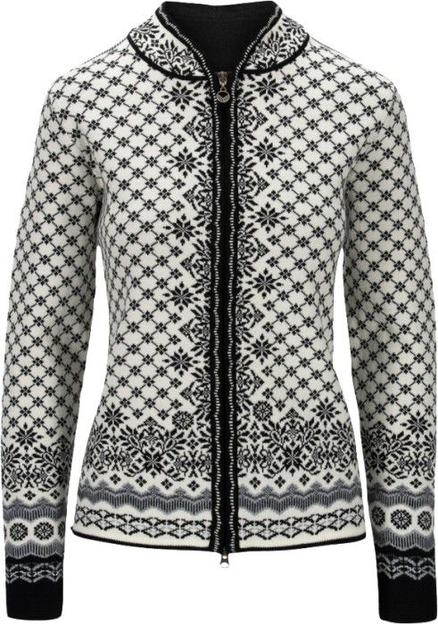 Dale of Norway W's Solfrid Jacket Off White/Black/Schiefer Grau