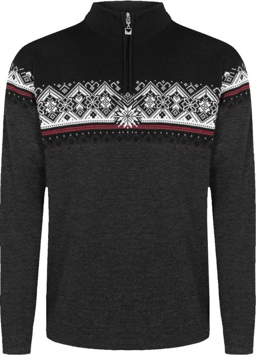 Dale of Norway M's Moritz Sweater Dark Charcoal Raspberry Black