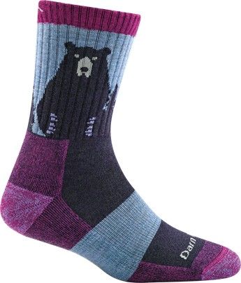 Darn Tough W's Bear Town Micro Crew Light Cushion Purple