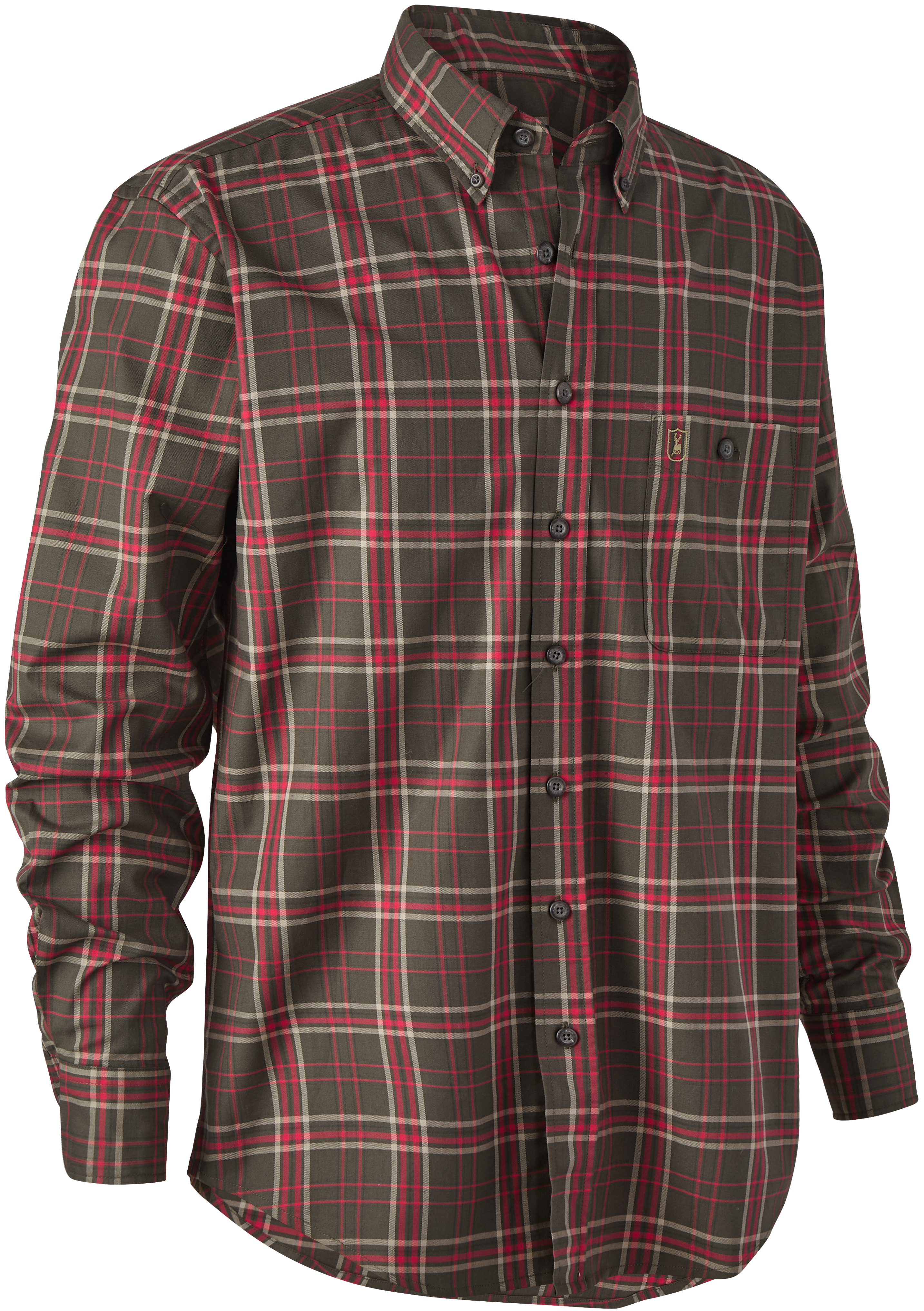 Deerhunter Eli Shirt kauluspaita, vihreä/punainen