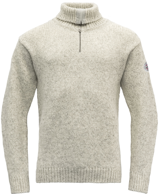 Devold Nansen Sweater Zip Neck Grey Melange