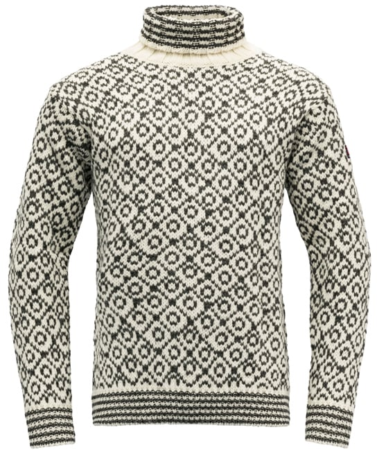 Devold Svalbard Sweater High Neck Off Off White/Anthracite