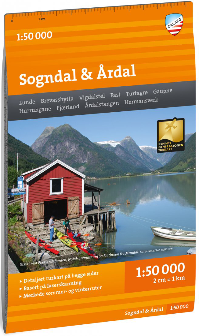 Calazo Turkart Sogndal & &Aring;rdal 1:50 000