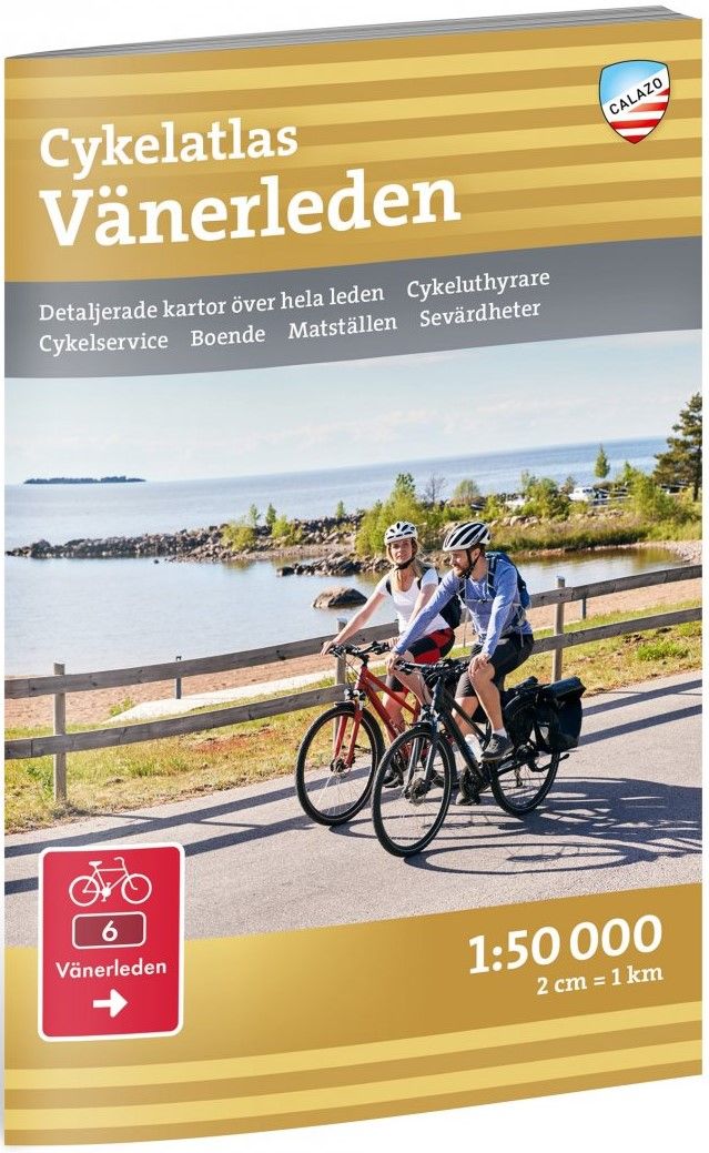 Calazo Cykelatlas Vänerleden 1:50 000