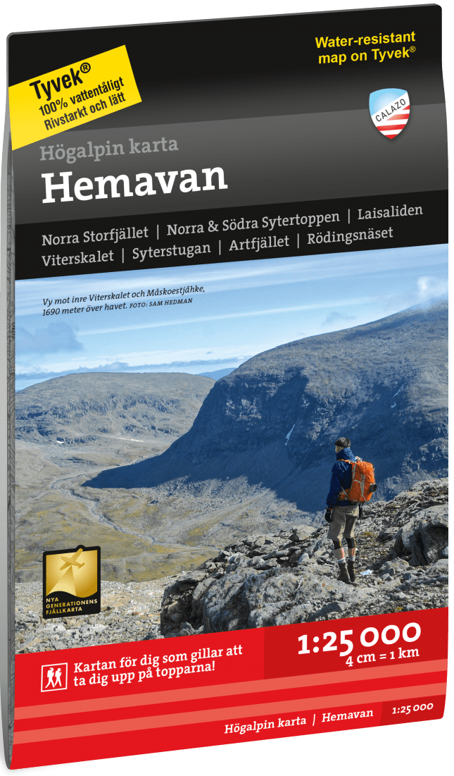Calazo Högalpin karta: Hemavan 1:25 000