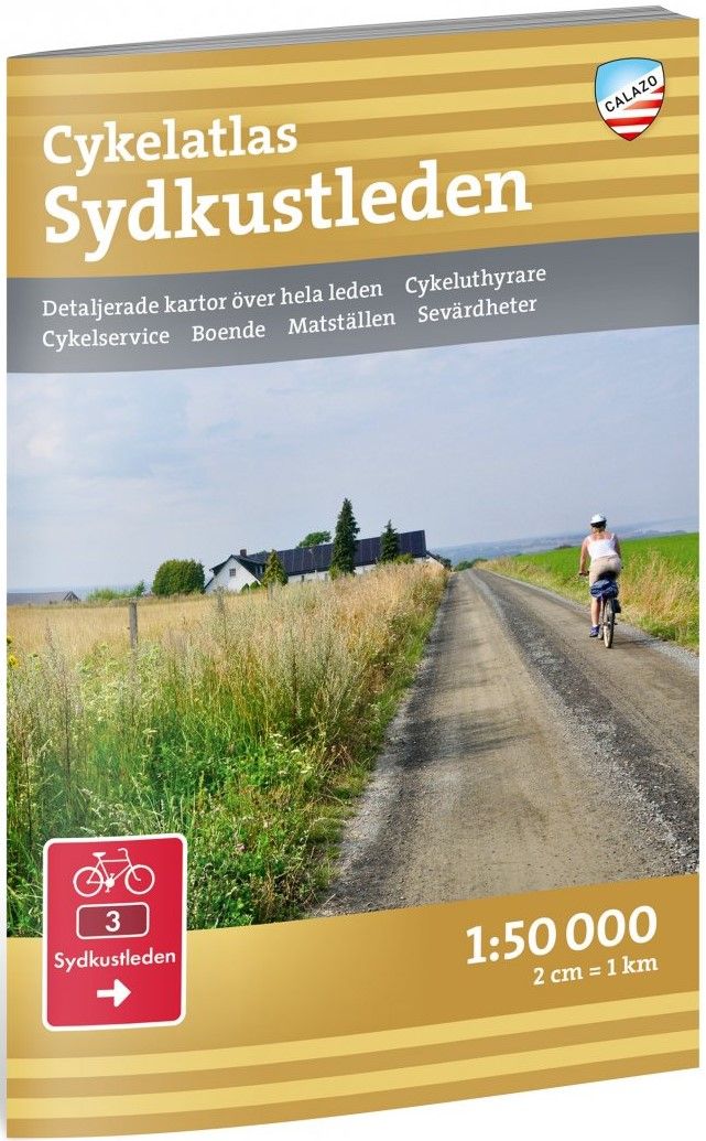 Calazo Cykelatlas Sydkustleden 1:50 000