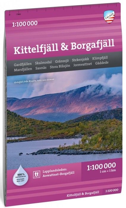 Calazo Kittelfj&auml;ll & Borgafj&auml;ll 1:100000