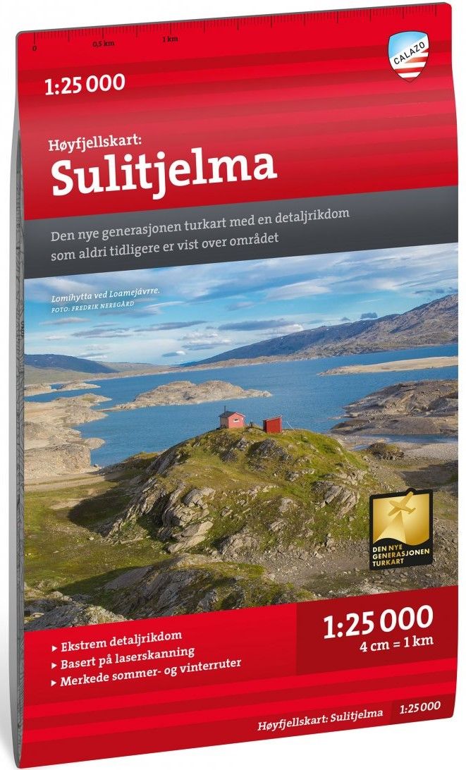 Calazo H&oslash;yfjellskart Sulitjelma 1:25 000
