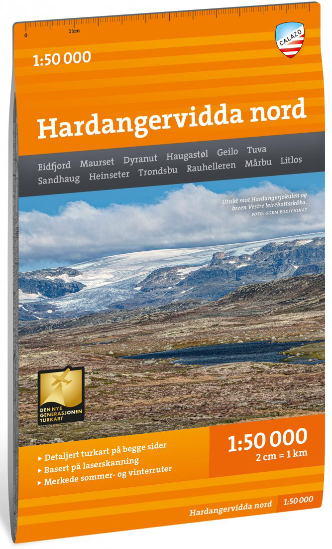 Calazo Turkart Hardangervidda nord 1:50 000