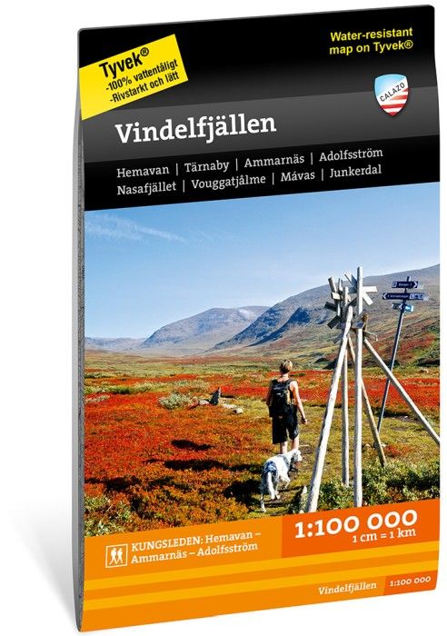 Calazo Fj&auml;llkarta Vindelfj&auml;llen 1:100 000
