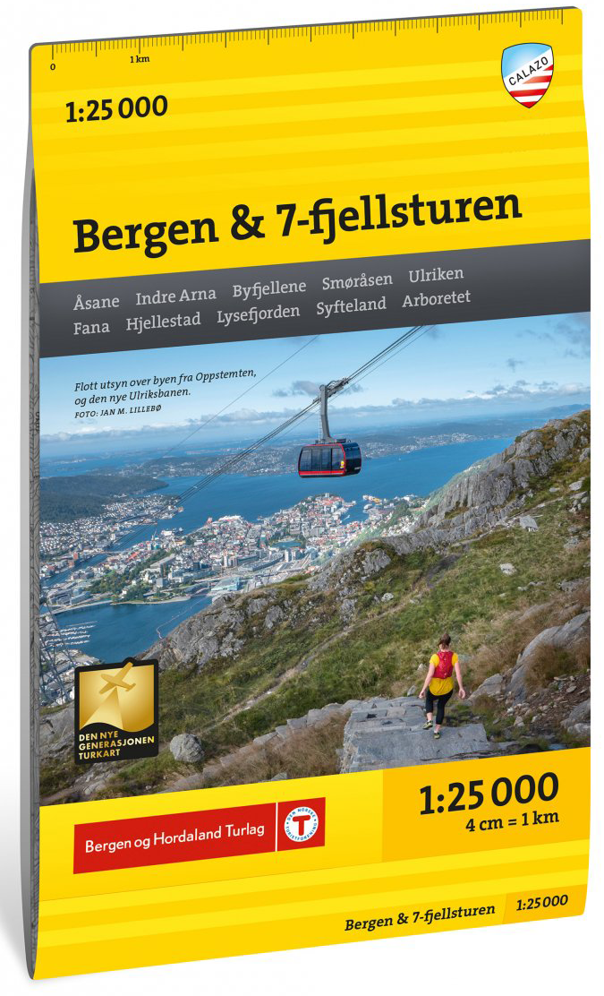 Calazo Stikart Bergen & 7-fjellsturen 1:25 000