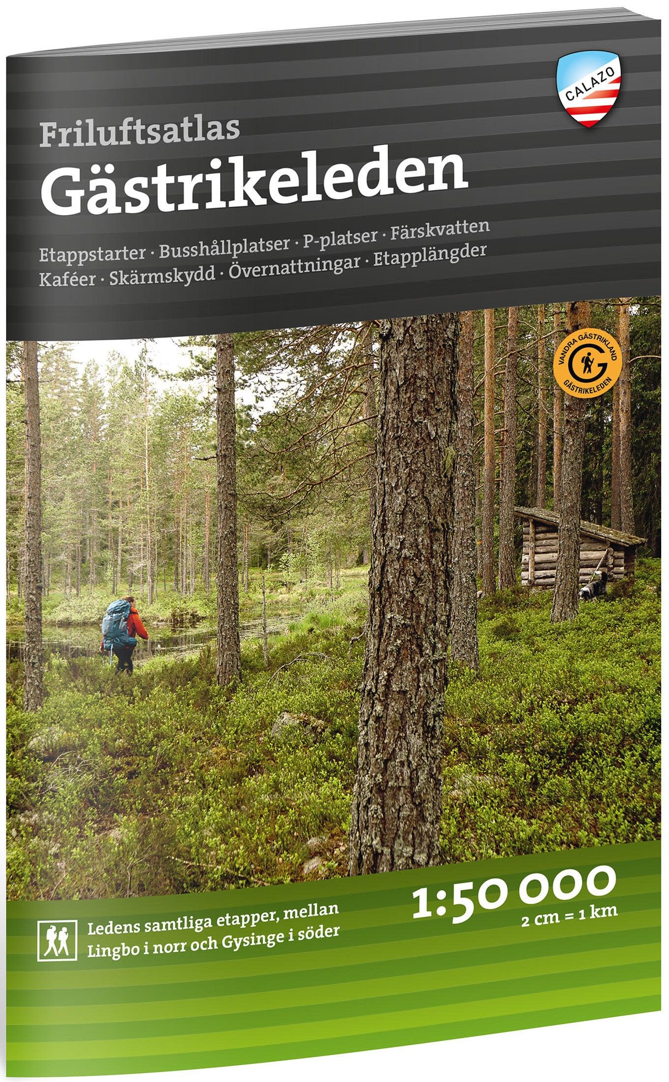 Calazo Friluftsatlas G&auml;strikeleden 1:50 000