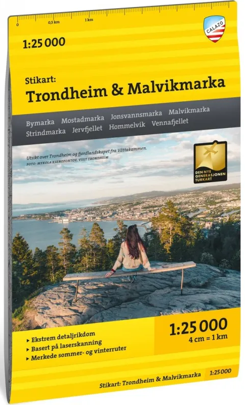 Calazo Stikart Trondheim & Malvikmarka 1:25 000