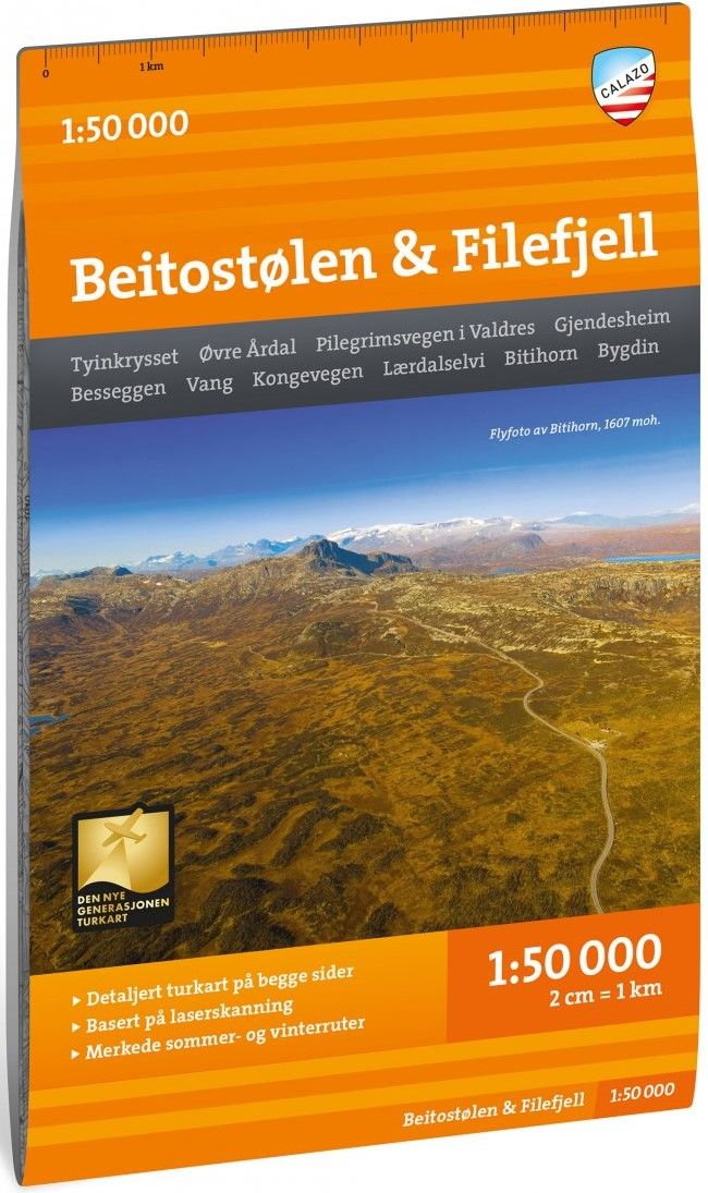 Calazo Turkart Beitost&oslash;len & Filefjell 1:50 000