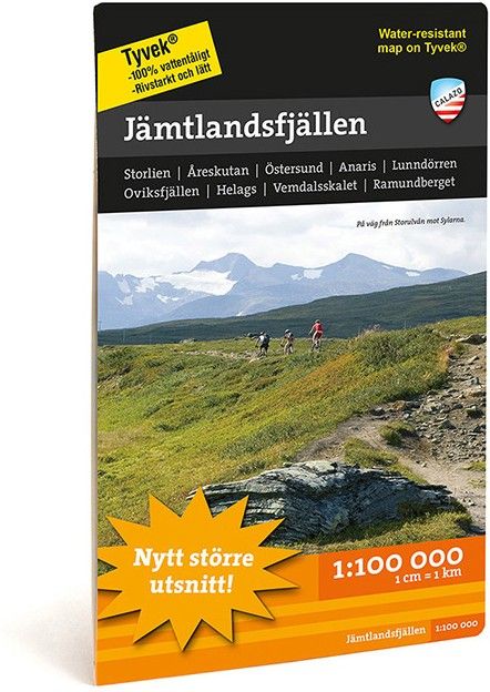 Calazo Fj&auml;llkarta J&auml;mtlandsfj&auml;llen 1:100 000
