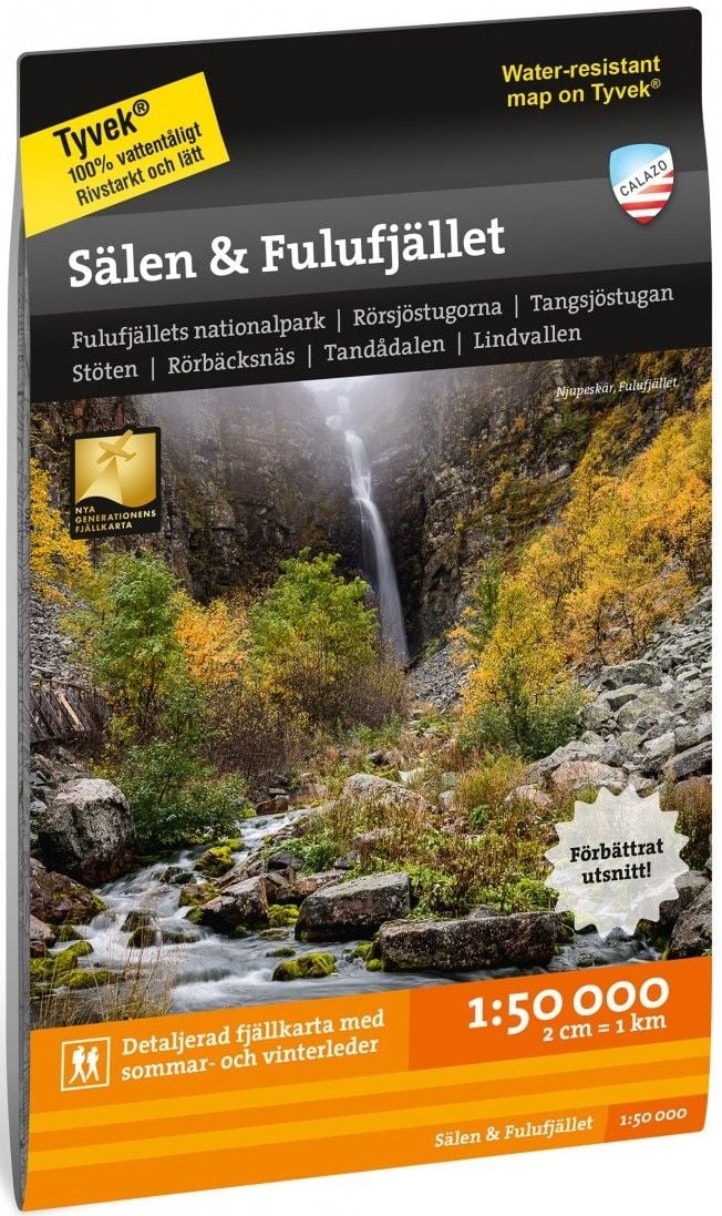Calazo Fj&auml;llkarta S&auml;len & Fulufj&auml;llet 1:50 000