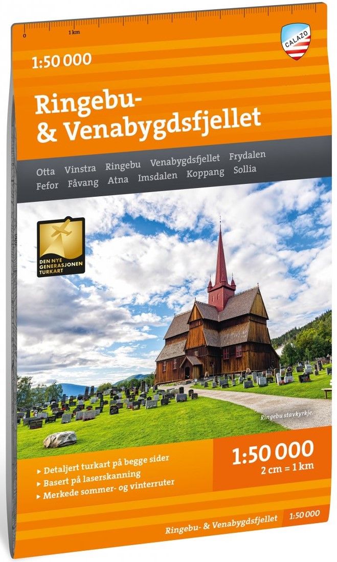 Calazo Turkart Venabygdsfjellet Ringebu 1:50 000