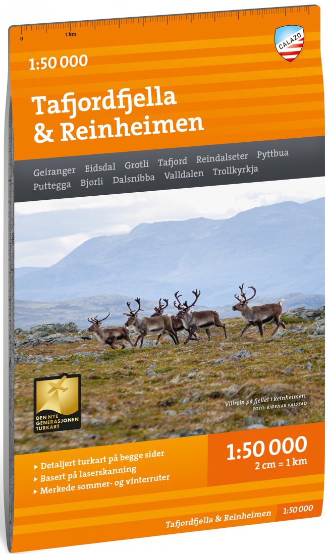Calazo Turkart Tafjordfjella & Reinheimen 1:50 000