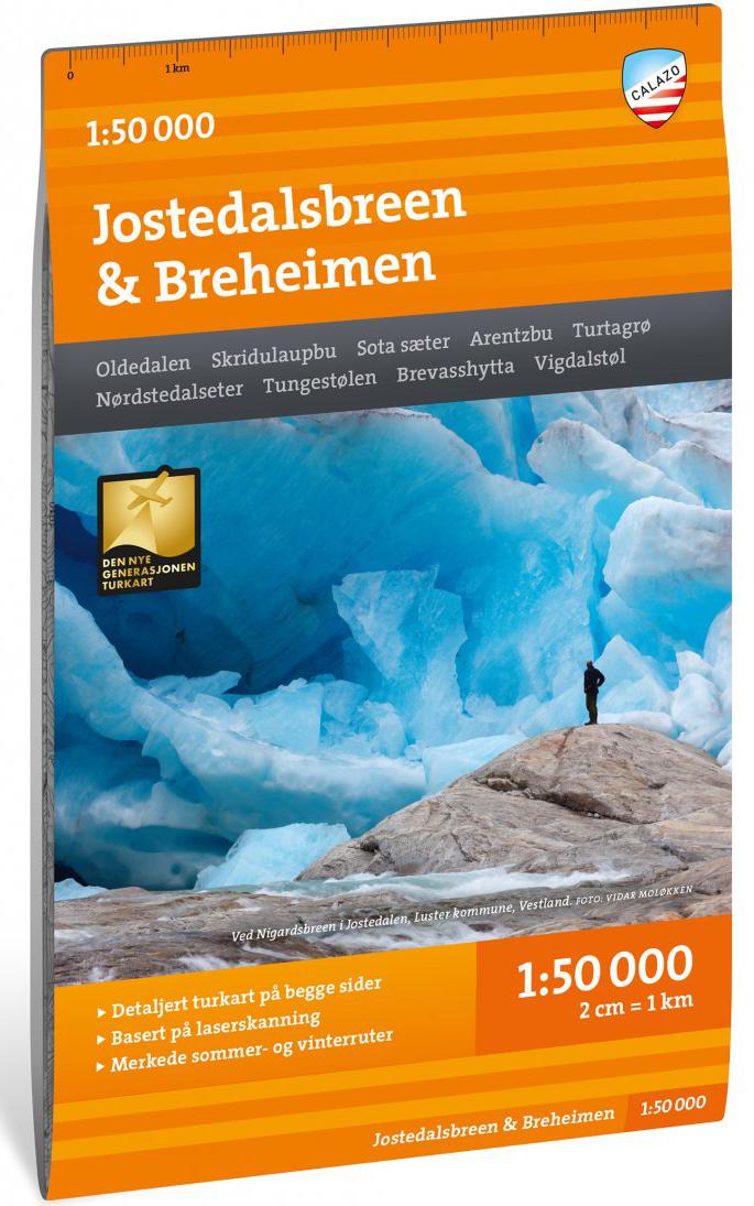 Calazo Turkart Jostedalsbreen & Breheimen 1:50 000