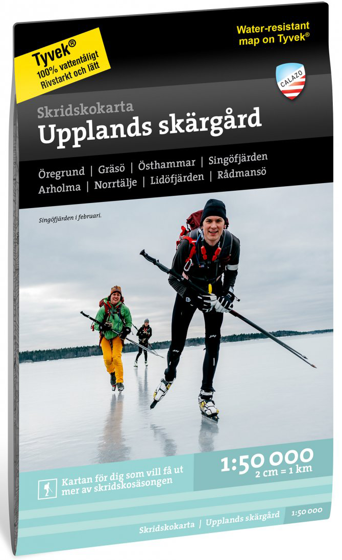 Calazo Skridskokarta Upplands sk&auml;rg&aring;rd 1:50 000
