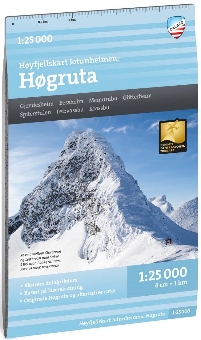 Calazo H&oslash;yfjellskart Jotunheimen: H&ouml;gruta 1:20 000