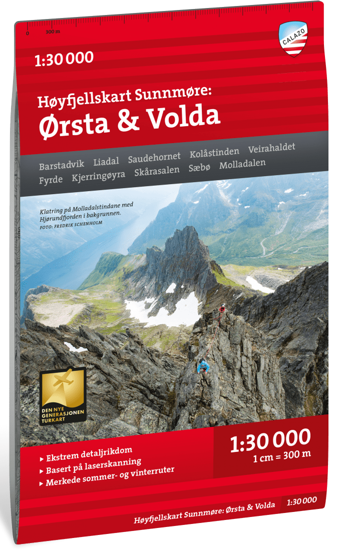 Calazo H&oslash;yfjellskart Sunnm&oslash;re: &Oslash;rsta & Volda 1:30 000