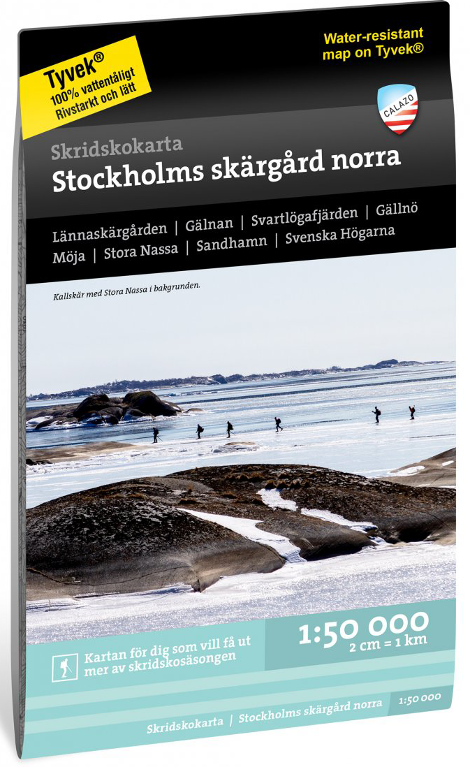 Calazo Skridskokarta Stockholms sk&auml;rg&aring;rd norra 1:50 000