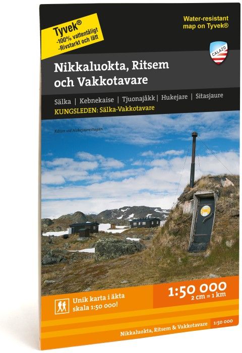 Calazo Fj&auml;llkarta Nikkaluokta, Ritsem & Vakkotavare 1:50 000