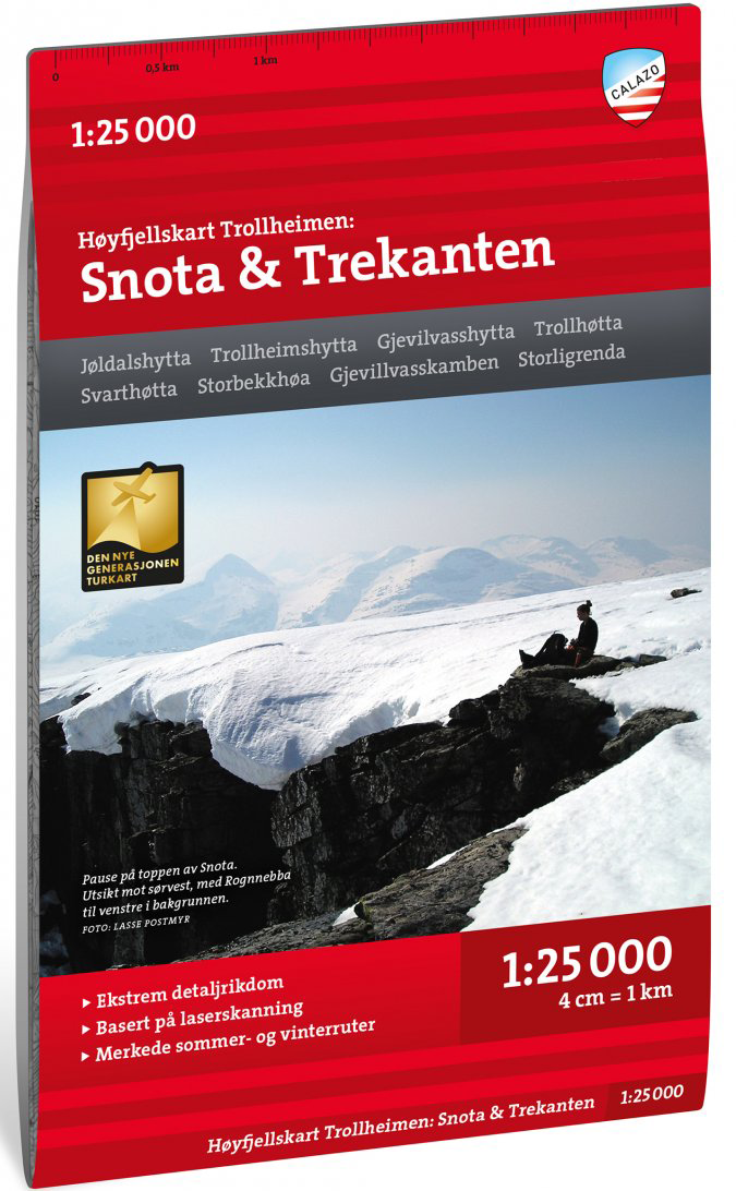 Calazo H&oslash;yfjellskart Trollheimen: Snota & Trekanten 1:25 000