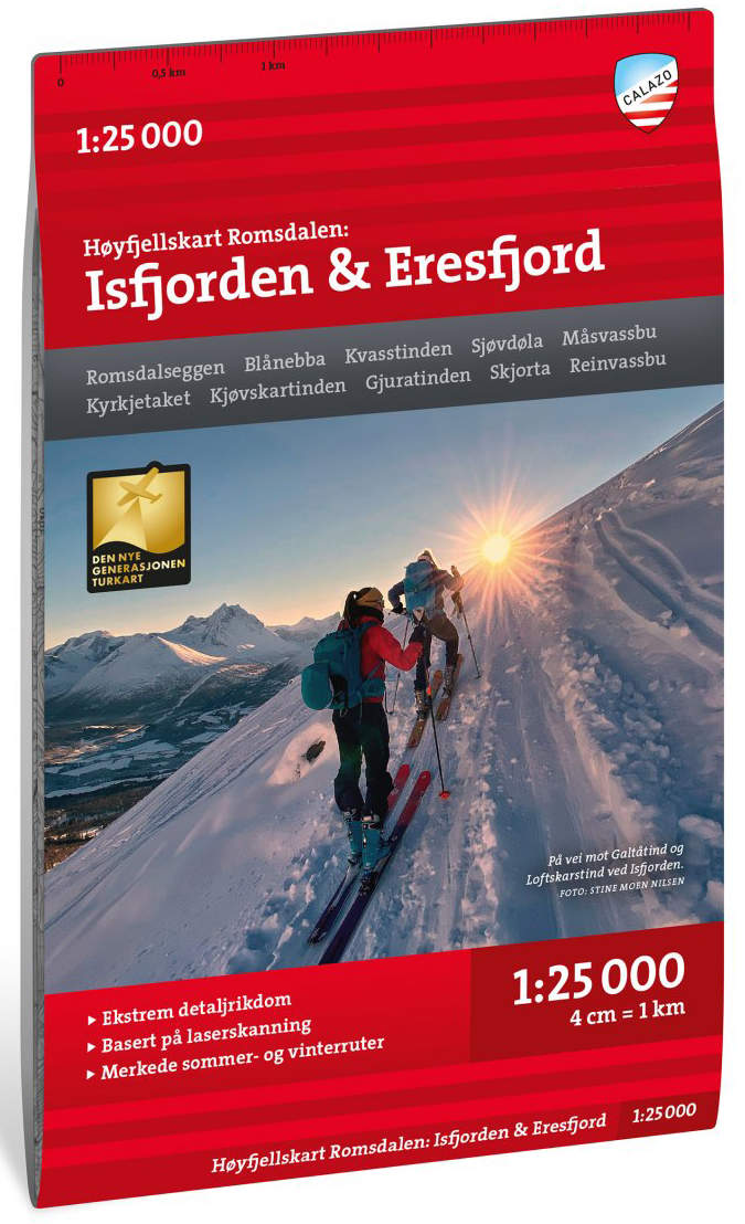 Calazo H&oslash;yfjellskart Romsdalen: Isfjorden & Eikesdalen 1:25 000