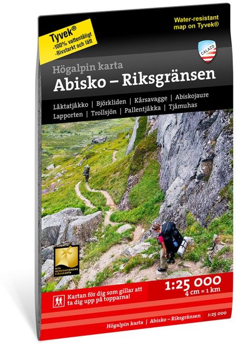 Calazo H&ouml;galpin kart Abisko, Bj&ouml;rkliden &ndash; Riksgr&auml;nsen 1:25 000