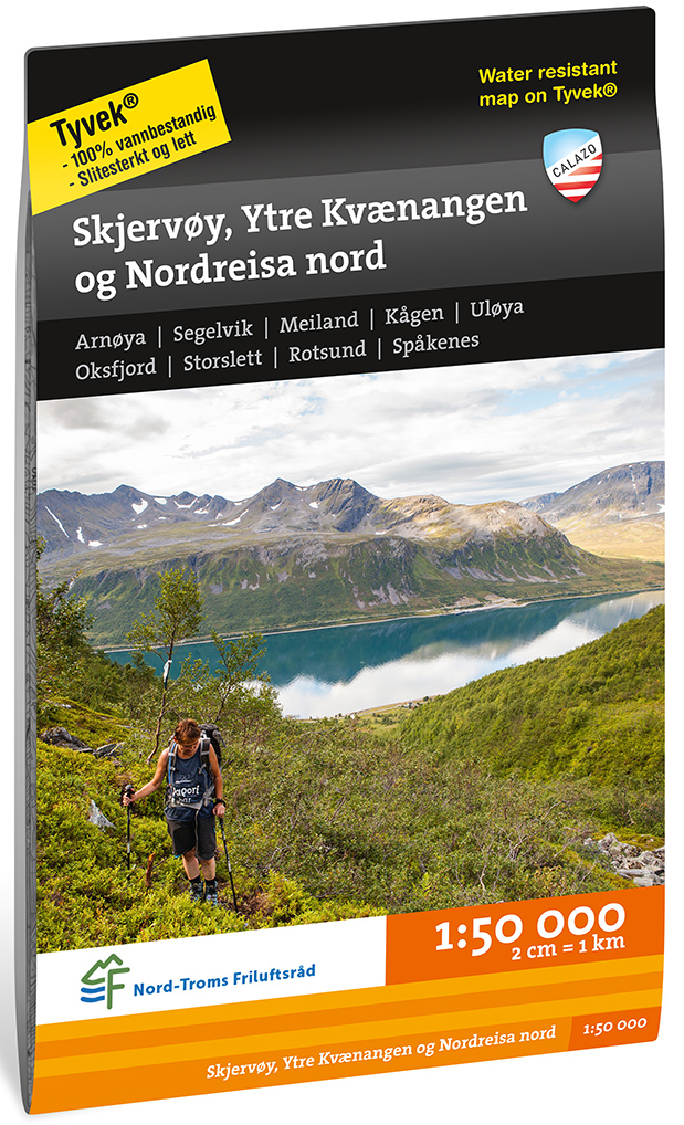 Calazo Turkart: Skjerv&oslash;y, Ytre Kv&aelig;nangen, Nordreisa Nord 1:50 000