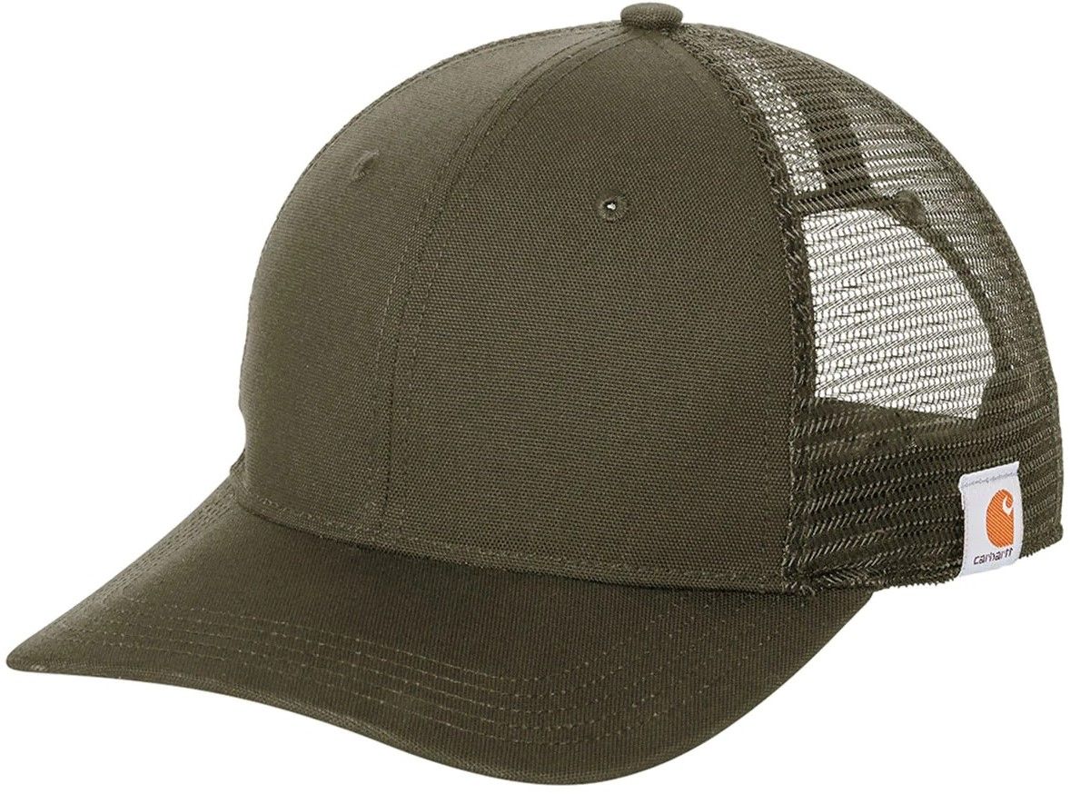 Carhartt Workwear Canvas Mesh Back Cap lippalakki, maastonvihreä