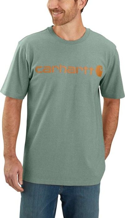 Carhartt Workwear Carhartt M's Core Logo T-Shirt S/S Leaf Green Heather