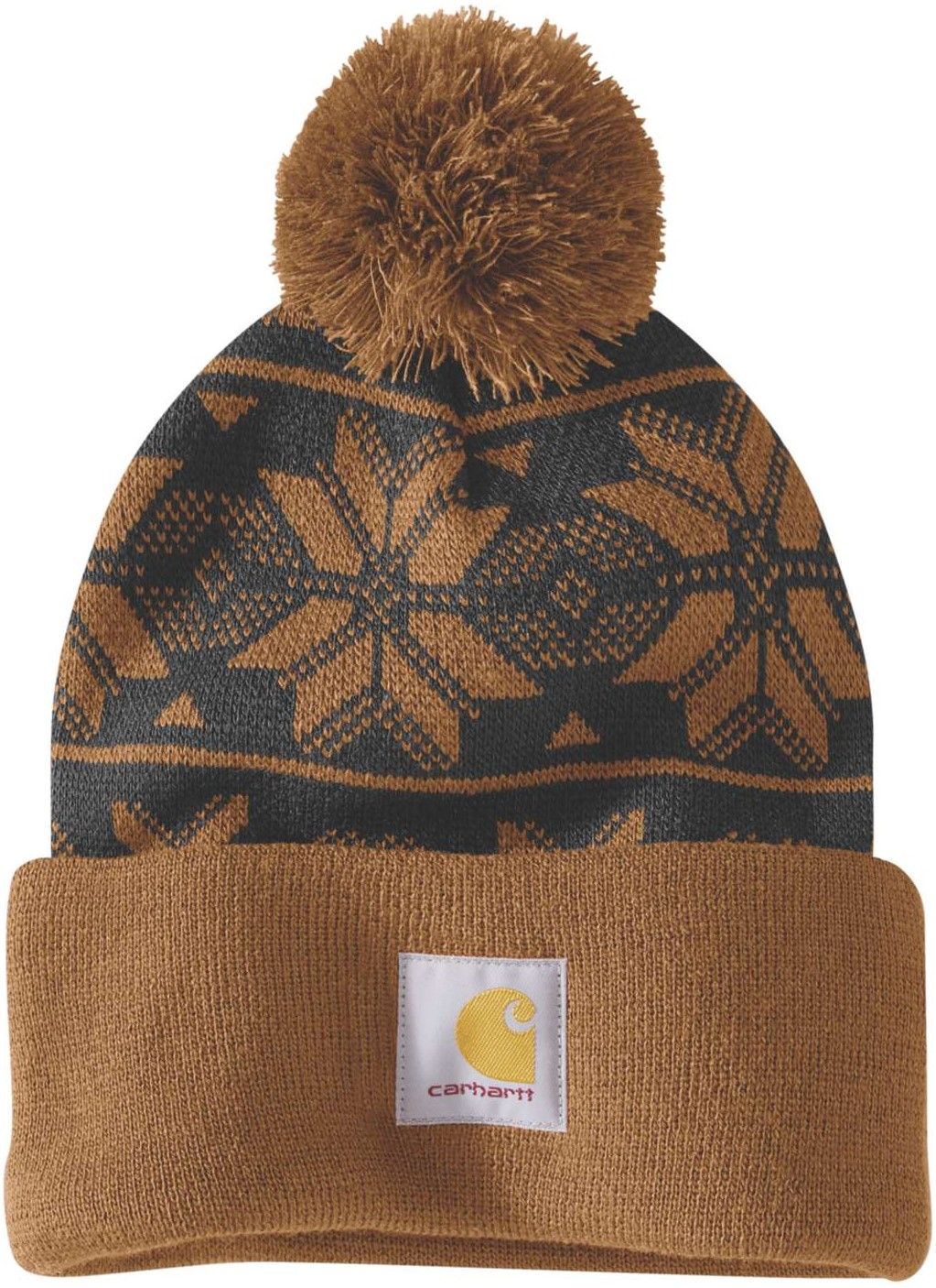 Carhartt Workwear Carhartt W's Knit Pom Jacquard Beanie Carhartt&reg; Brown