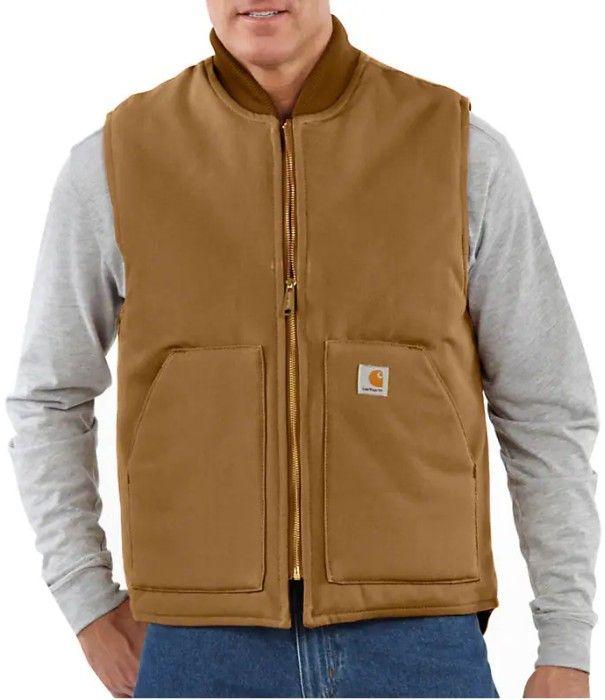 Carhartt Workwear Carhartt M's Insulated Rib Collar Vest Carhartt® Brown